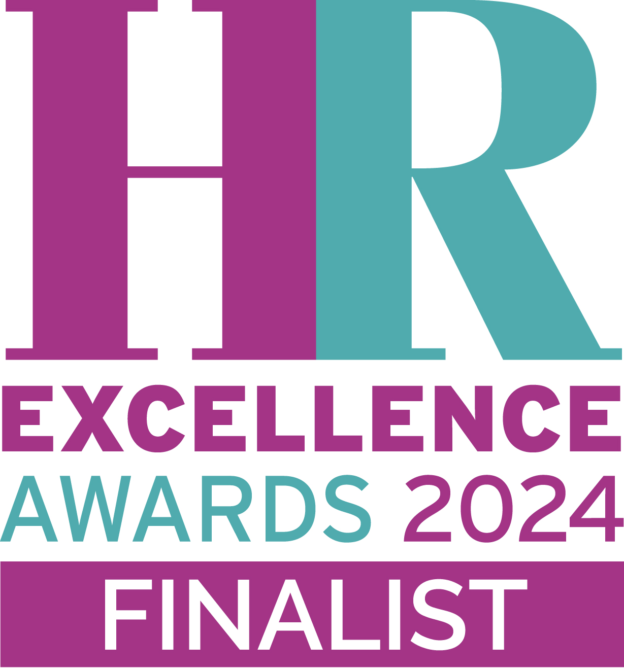 Logo badge saying 'HR Excellence awards 2024 finalist'